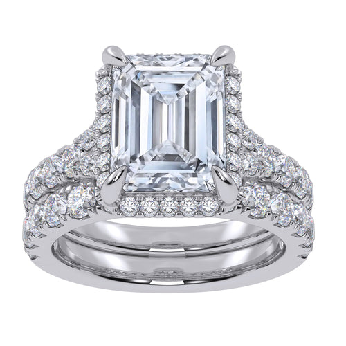 14K 4.53CT Certified Lab Grown Diamond Bridal Set 70807