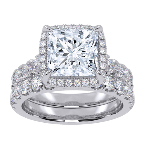14K 4.53CT Certified Lab Grown Diamond Bridal Set 70809