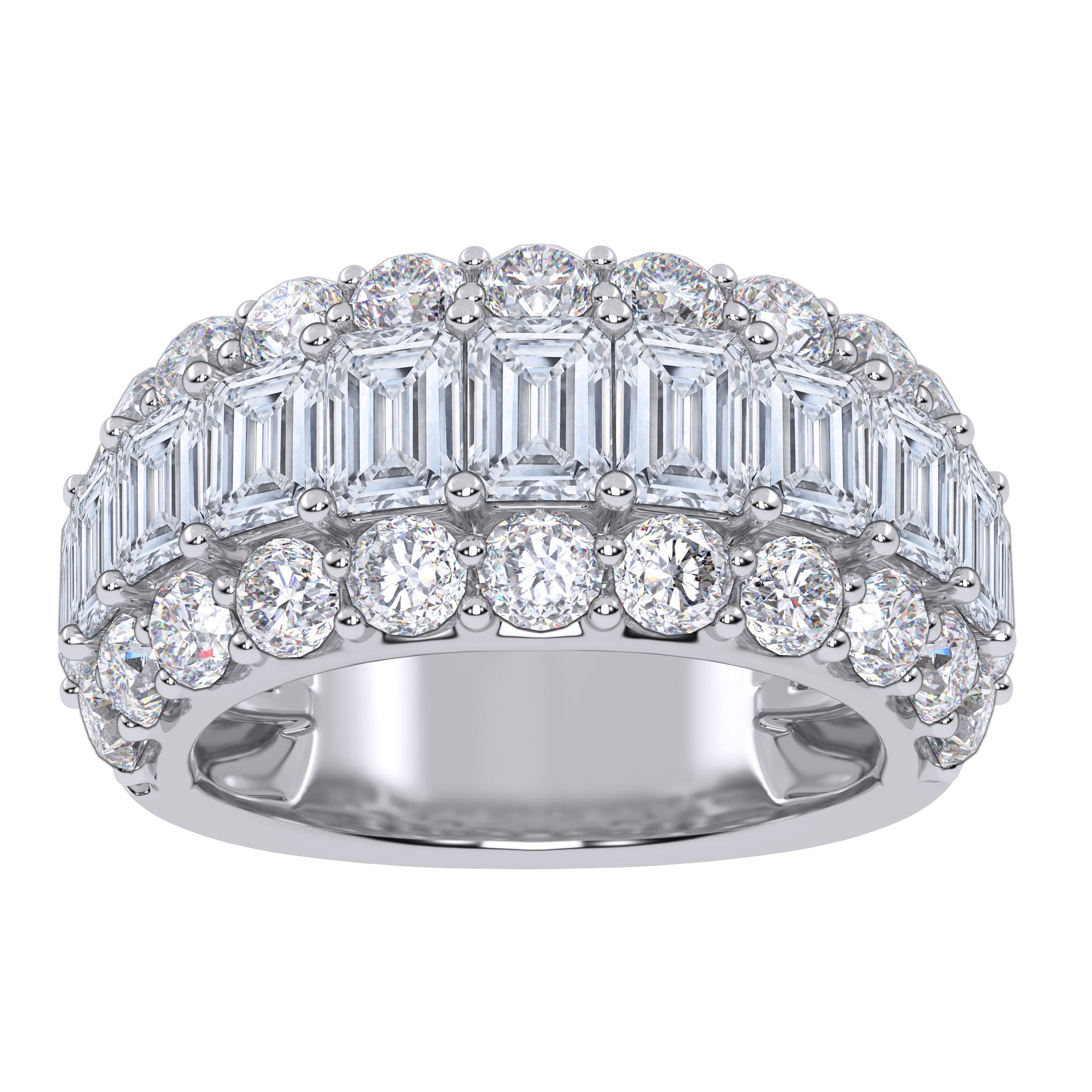 14K 5.00CT Certified Lab Grown Mens Band 70817
