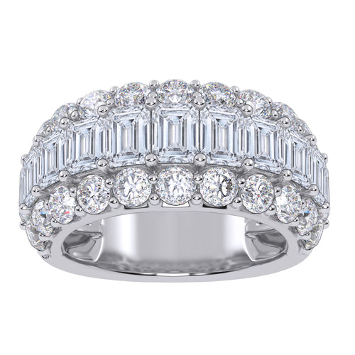 14K 5.00CT Certified Lab Grown Mens Band 70817