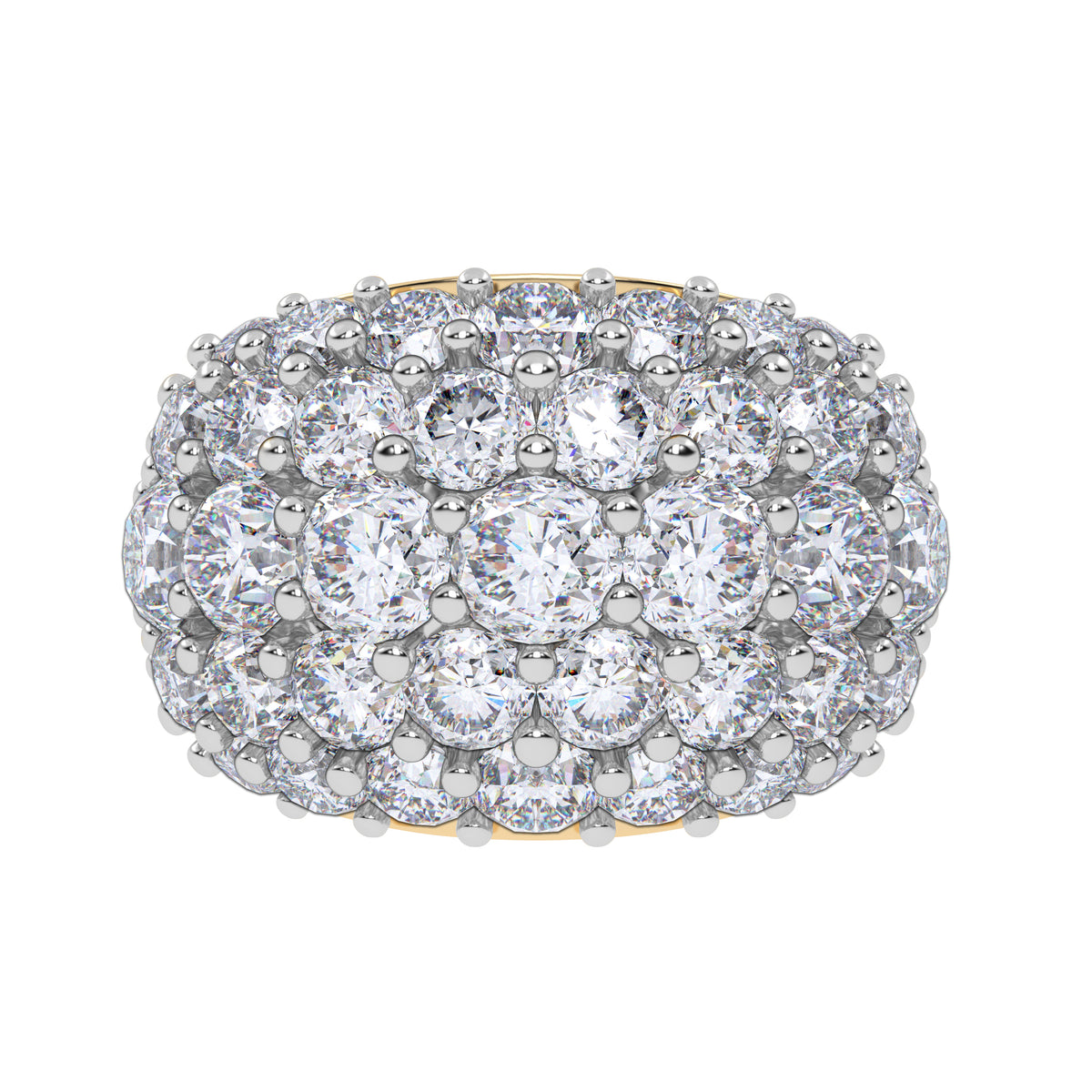 14K 6.00CT Certified Lab Grown Fancy Band 70825