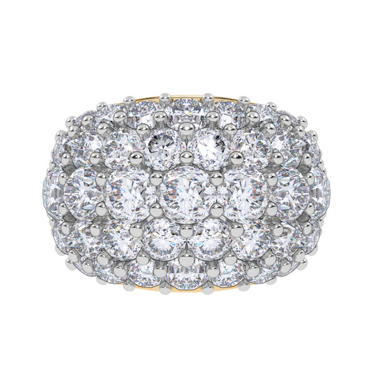 14K 6.00CT Certified Lab Grown Fancy Band 70825