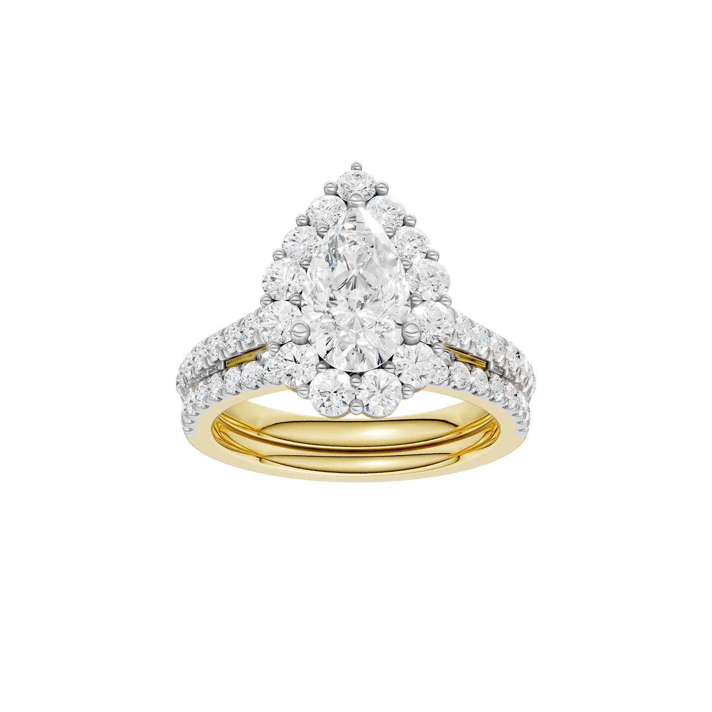 14K 2.50CT Certified Lab Grown Diamond Bridal Set 70826