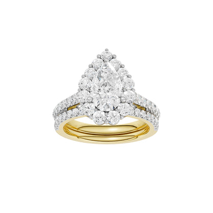 14K 2.50CT Certified Lab Grown Diamond Bridal Set 70826