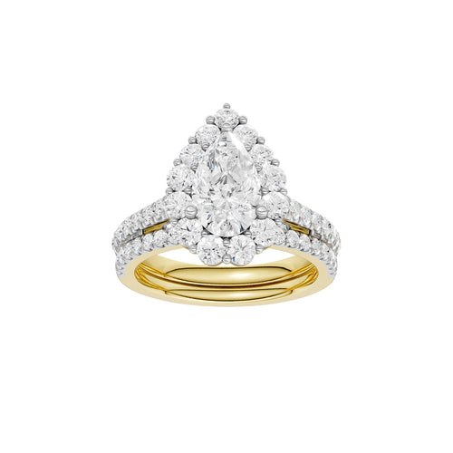 14K 2.50CT Certified Lab Grown Diamond Bridal Set 70826