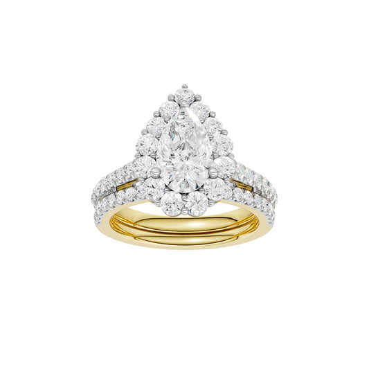 14K 2.50CT Certified Lab Grown Diamond Bridal Set 70826