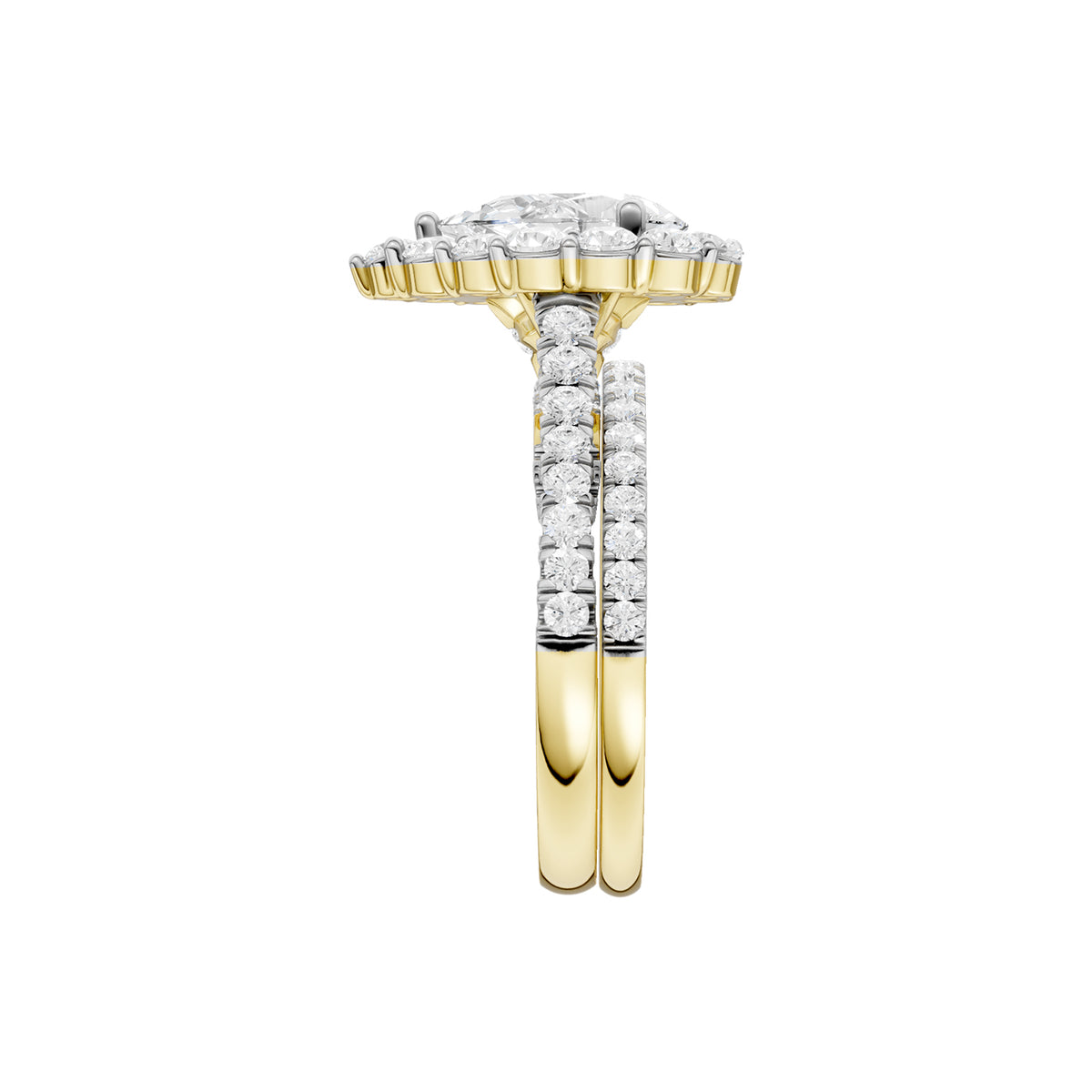14K 2.50CT Certified Lab Grown Diamond Bridal Set 70826