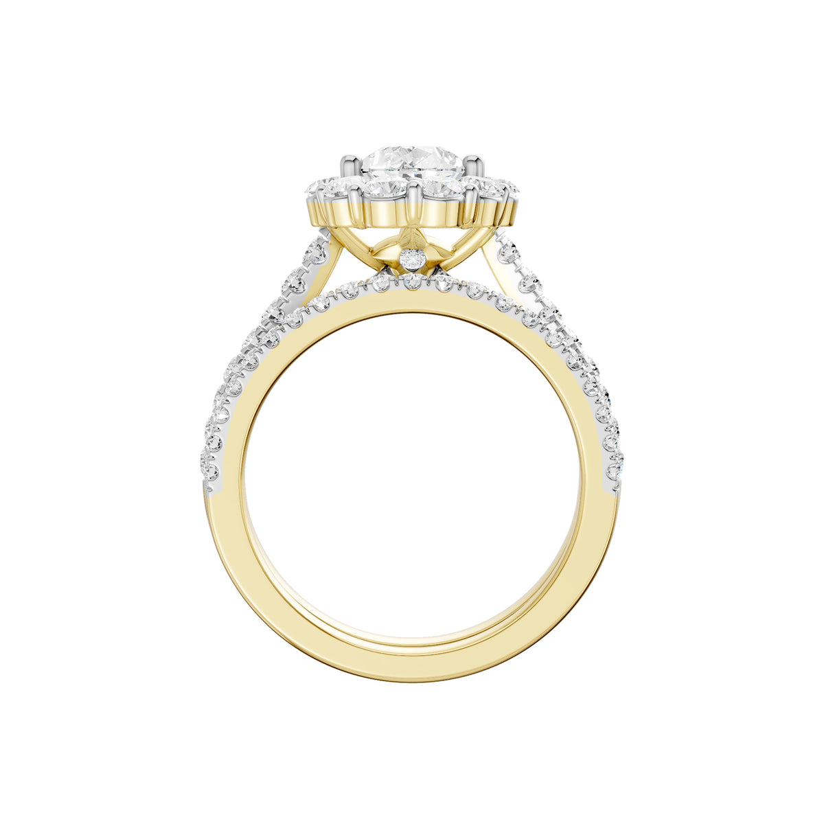 14K 2.50CT Certified Lab Grown Diamond Bridal Set 70826