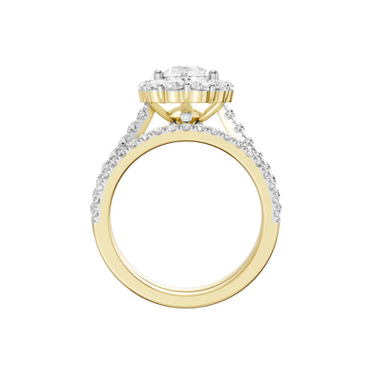 14K 2.50CT Certified Lab Grown Diamond Bridal Set 70826