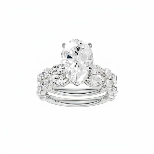 14K 6.00 CT Lab Grown Diamond Bridal Set 70928