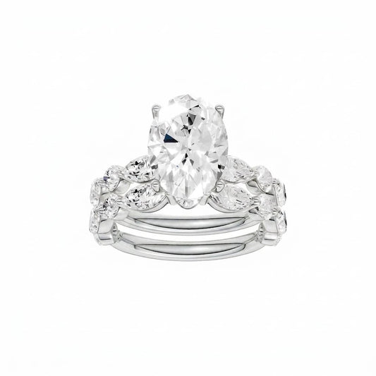 14K 6.00 CT Lab Grown Diamond Bridal Set 70928