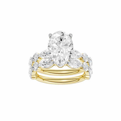 14K 5.00 CT Lab Grown Diamond Bridal Set 70958