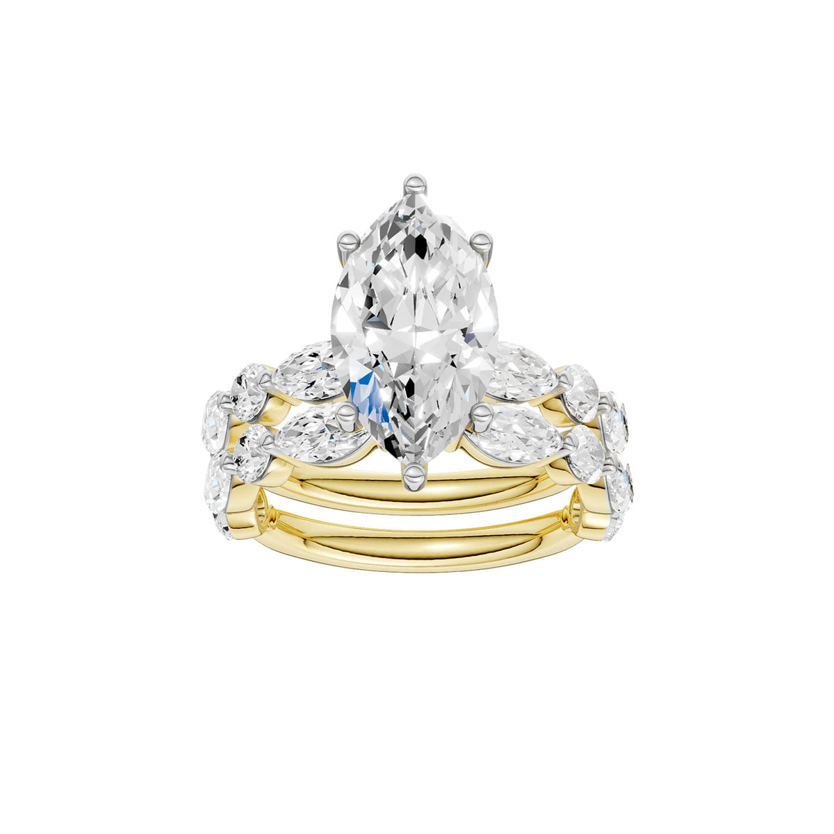 14K 5.00 CT Lab Grown Diamond Bridal Set 70968