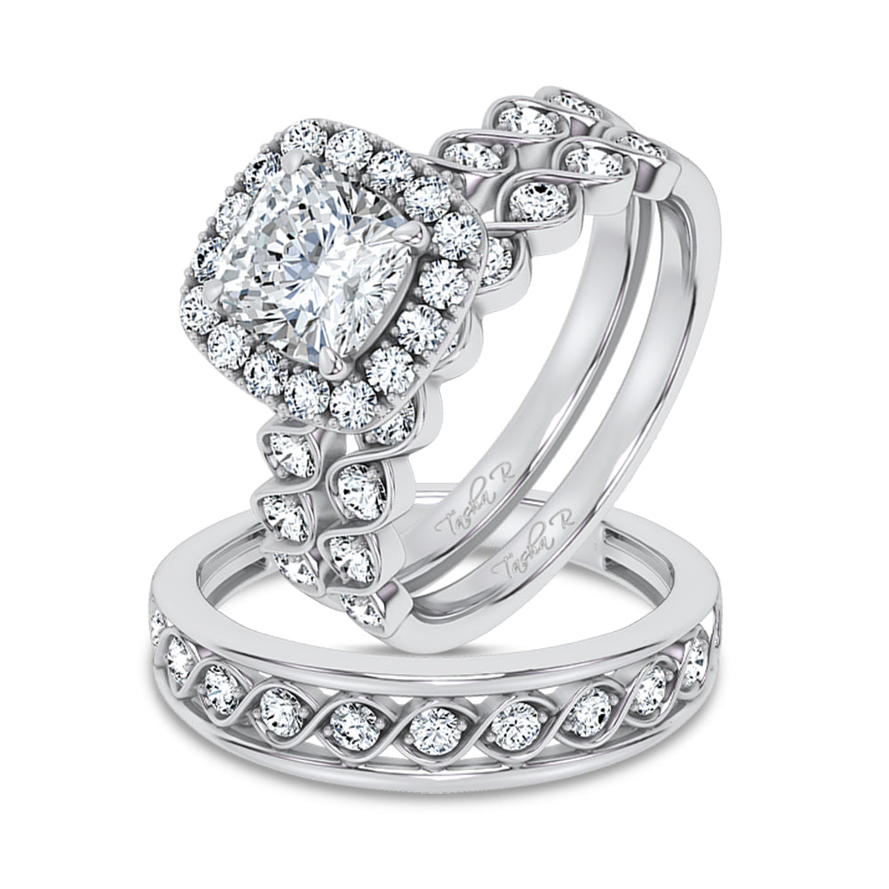 14K 2.76CT Certified Lab Grown TRIO SET 71129
