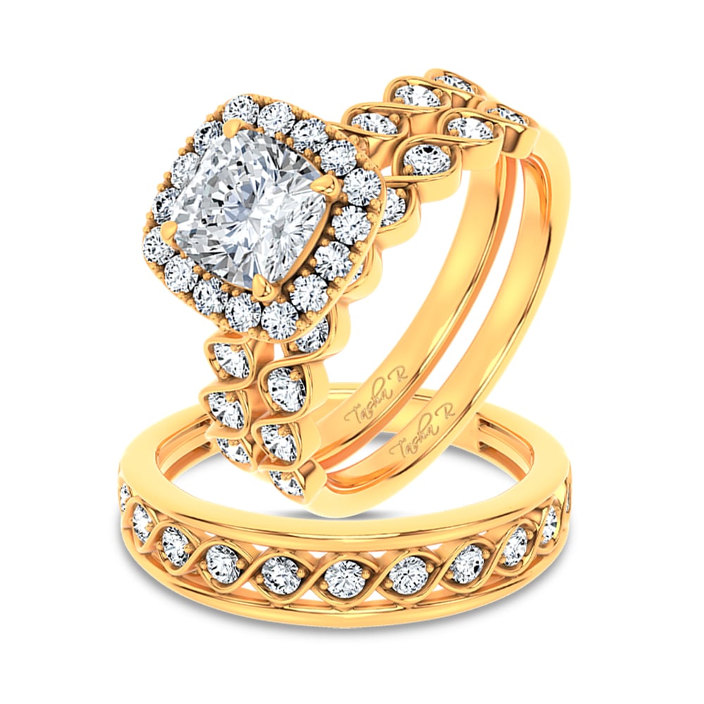 14K 2.76CT Certified Lab Grown TRIO SET 71130