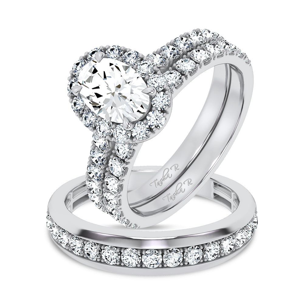 14K 3.03CT Certified Lab Grown TRIO SET 71131