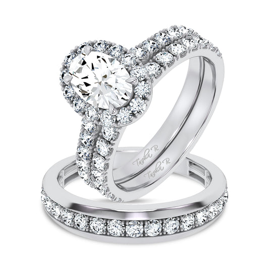 14K 3.03CT Certified Lab Grown TRIO SET 71131