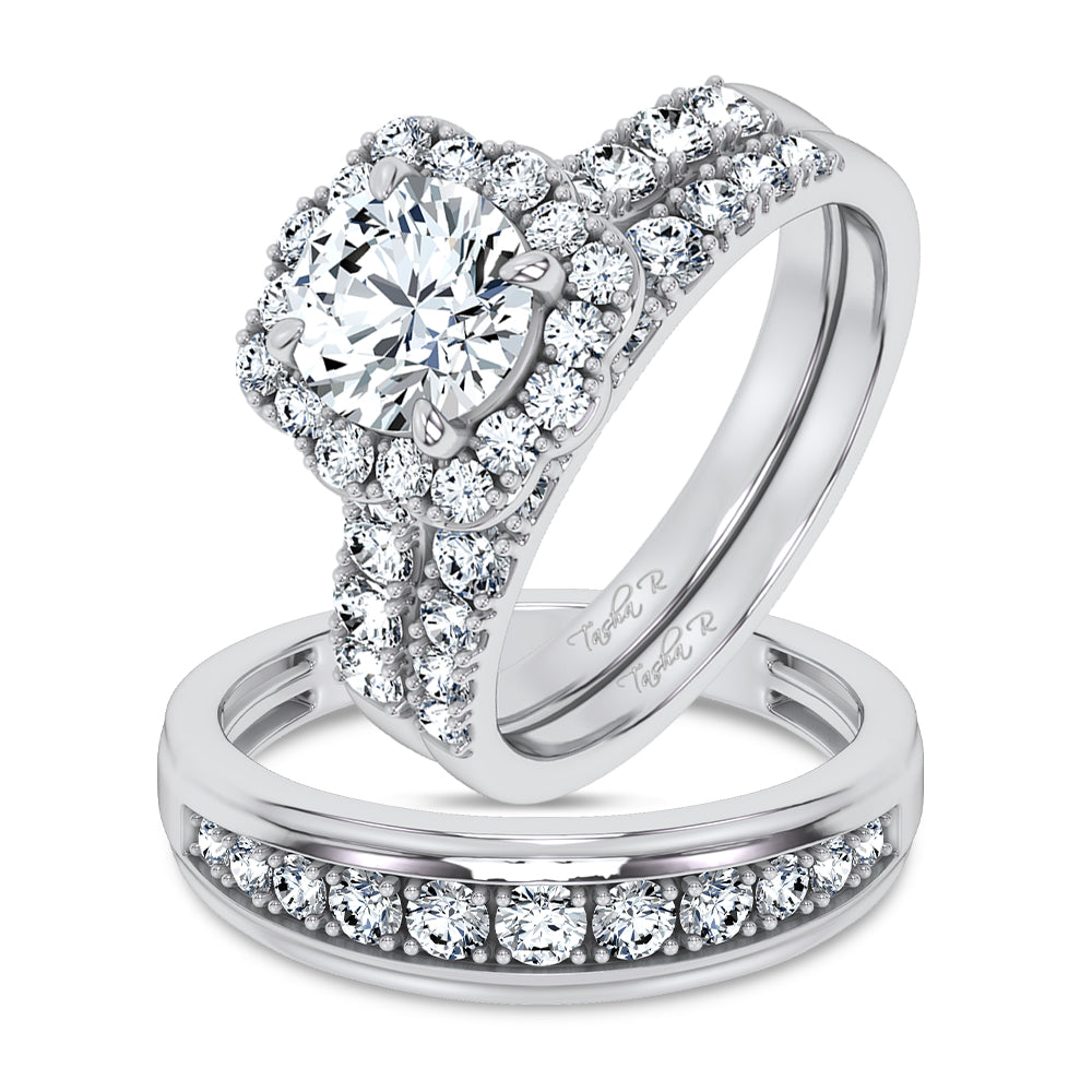 14K 3.00CT Certified Lab Grown TRIO SET 71133