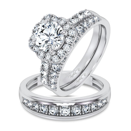 14K 3.00CT Certified Lab Grown TRIO SET 71133