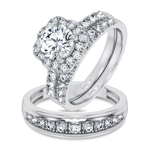 14K 3.00CT Certified Lab Grown TRIO SET 71133