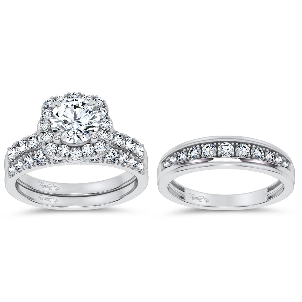 14K 3.00CT Certified Lab Grown TRIO SET 71133