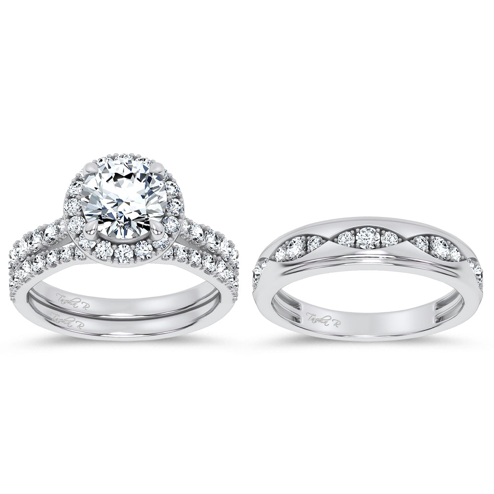 14K 3.00CT DIAMOND TRIO SET 71137