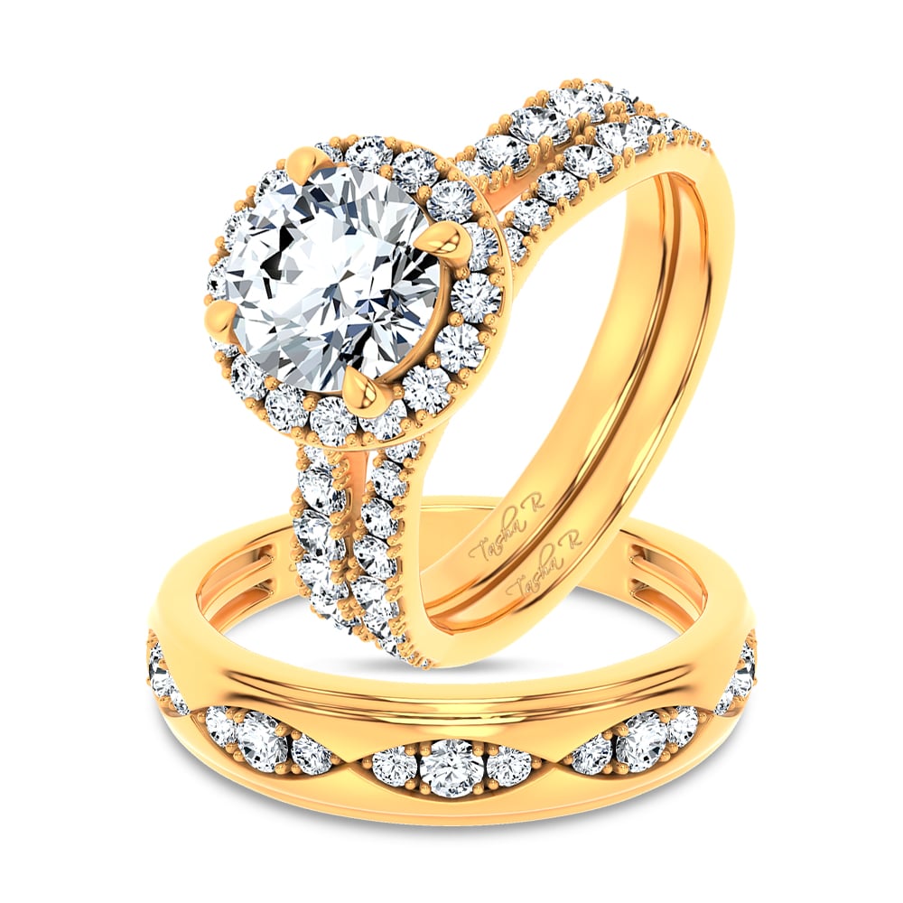 14K 3.00CT DIAMOND TRIO SET 71138