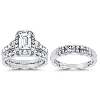 14K 3.17CT Certified Lab Grown TRIO SET 71141