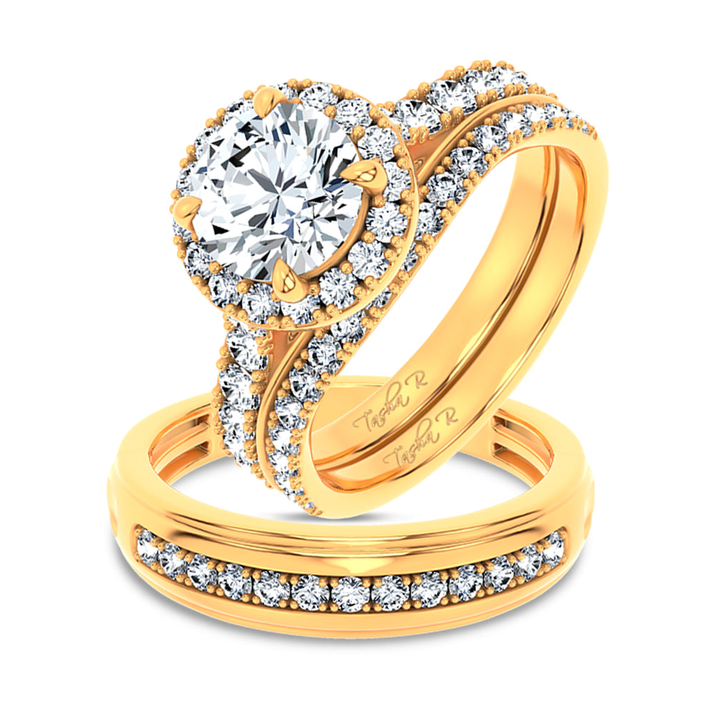 14K 2.94CT Certified Lab Grown TRIO SET 71143
