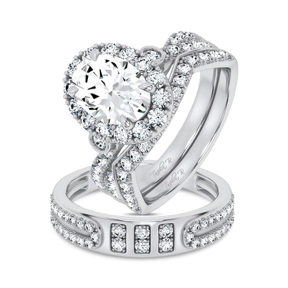 14K 3.17CT Certified Lab Grown TRIO SET 71145