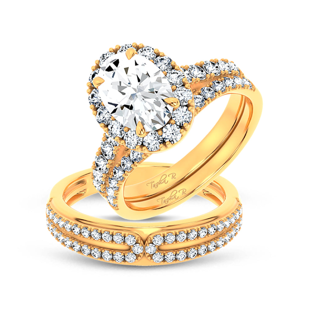 14k 3.17CT Certified Lab Grown Trio Sets 71150