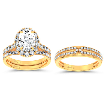 14k 3.17CT Certified Lab Grown Trio Sets 71150