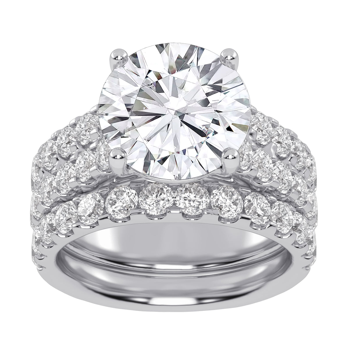 10K 6.00CT Certified Lab Grown DIAMOND BRIDAL SET 71153