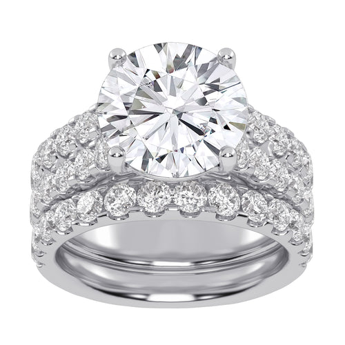 10K 6.00CT Certified Lab Grown DIAMOND BRIDAL SET 71153