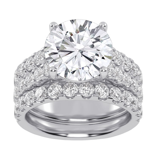 10K 6.00CT Certified Lab Grown DIAMOND BRIDAL SET 71153