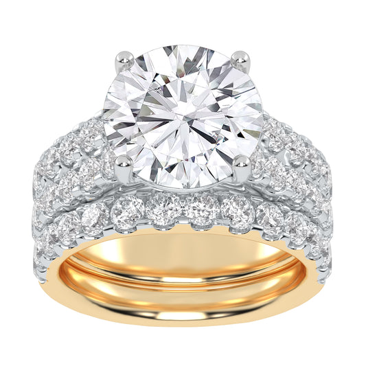 10K 6.00CT Certified Lab Grown DIAMOND BRIDAL SET 71154