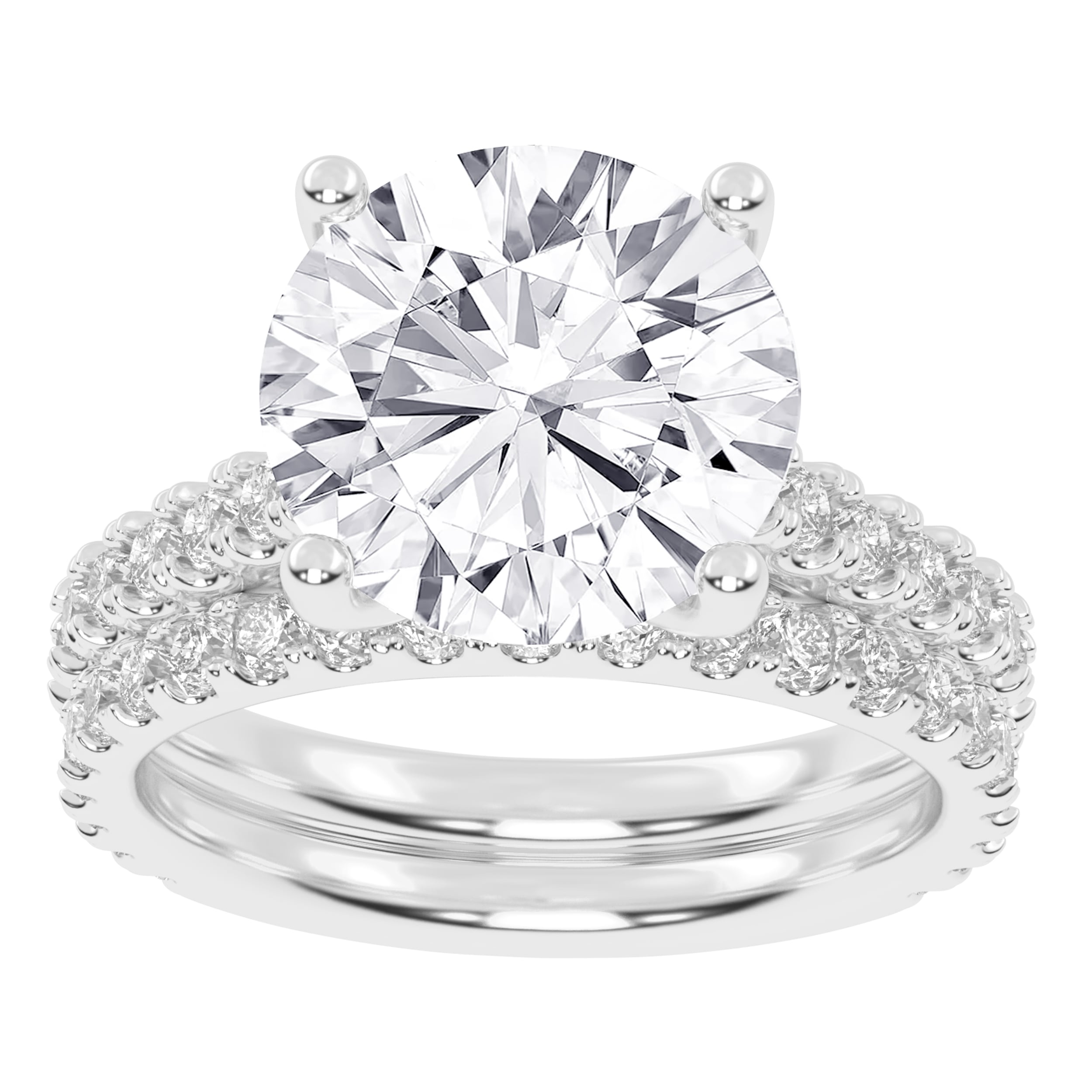 10K 5.00CT Certified Lab Grown Diamond Bridal Set 71155