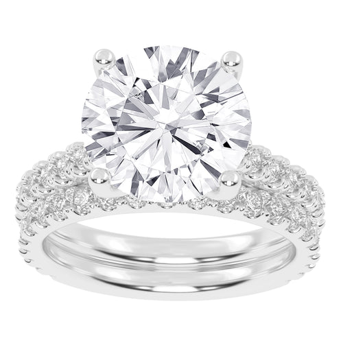 10K 5.00CT Certified Lab Grown Diamond Bridal Set 71155