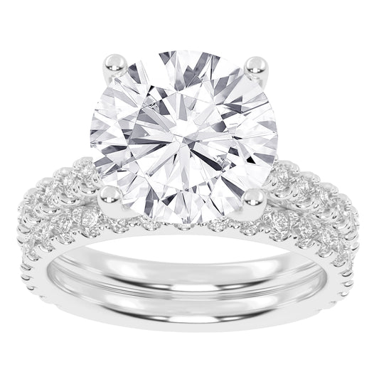 10K 5.00CT Certified Lab Grown Diamond Bridal Set 71155