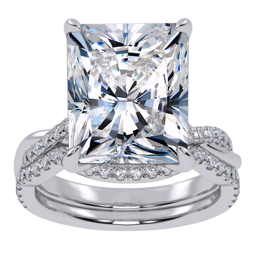 10K 4.33CT Certified Lab Grown DIAMOND BRIDAL SET 71157