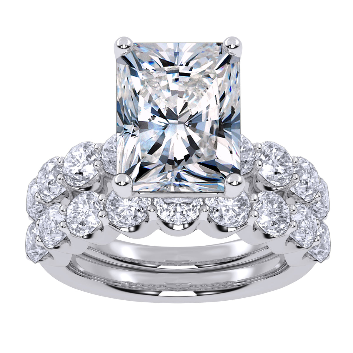 10K 6.51CT Certified Lab Grown DIAMOND BRIDAL SET 71159