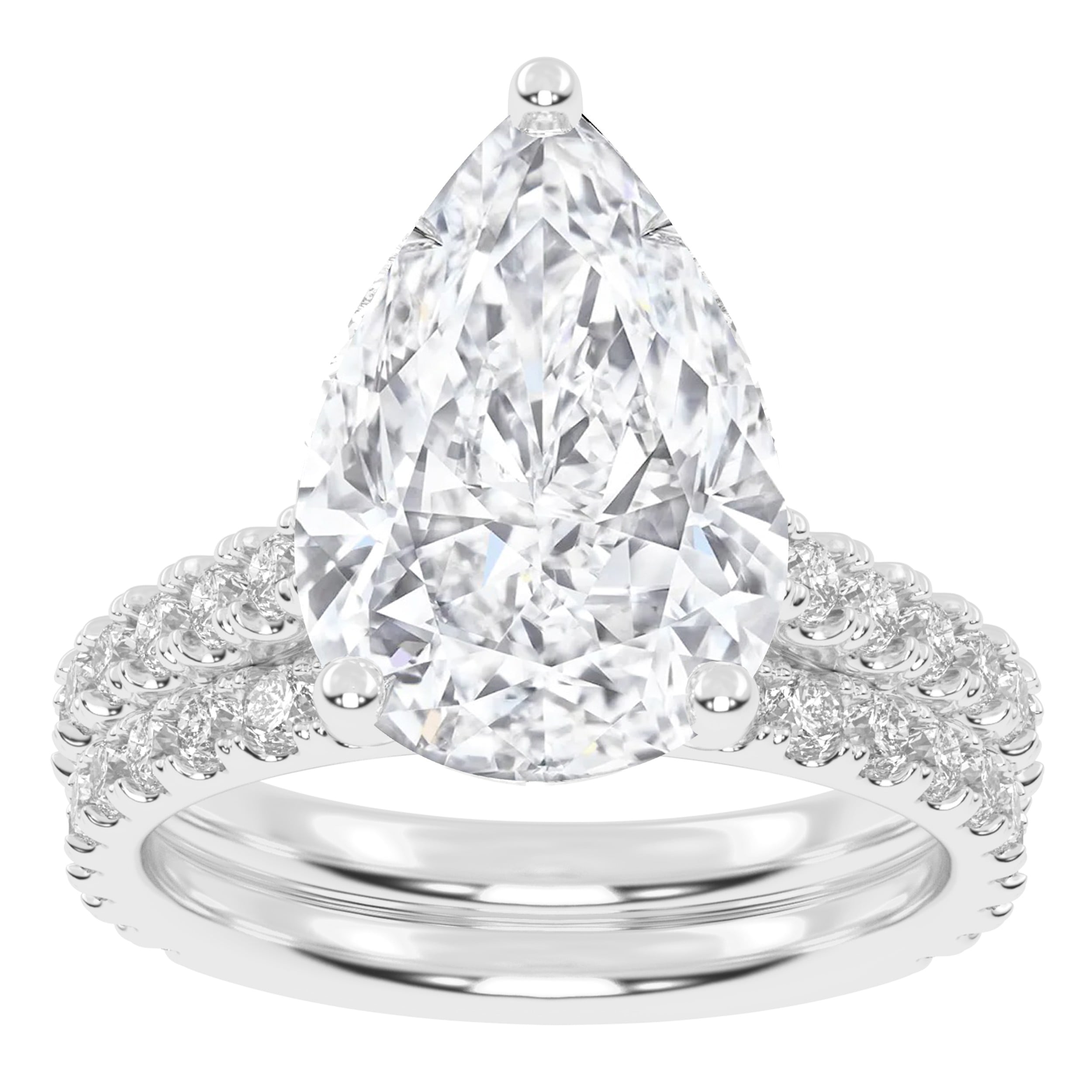 10K 5.00CT Certified Lab Grown DIAMOND BRIDAL SET 71160