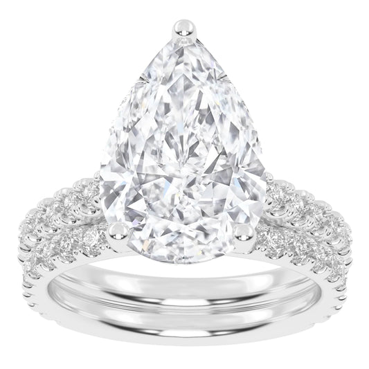 10K 5.00CT Certified Lab Grown DIAMOND BRIDAL SET 71160