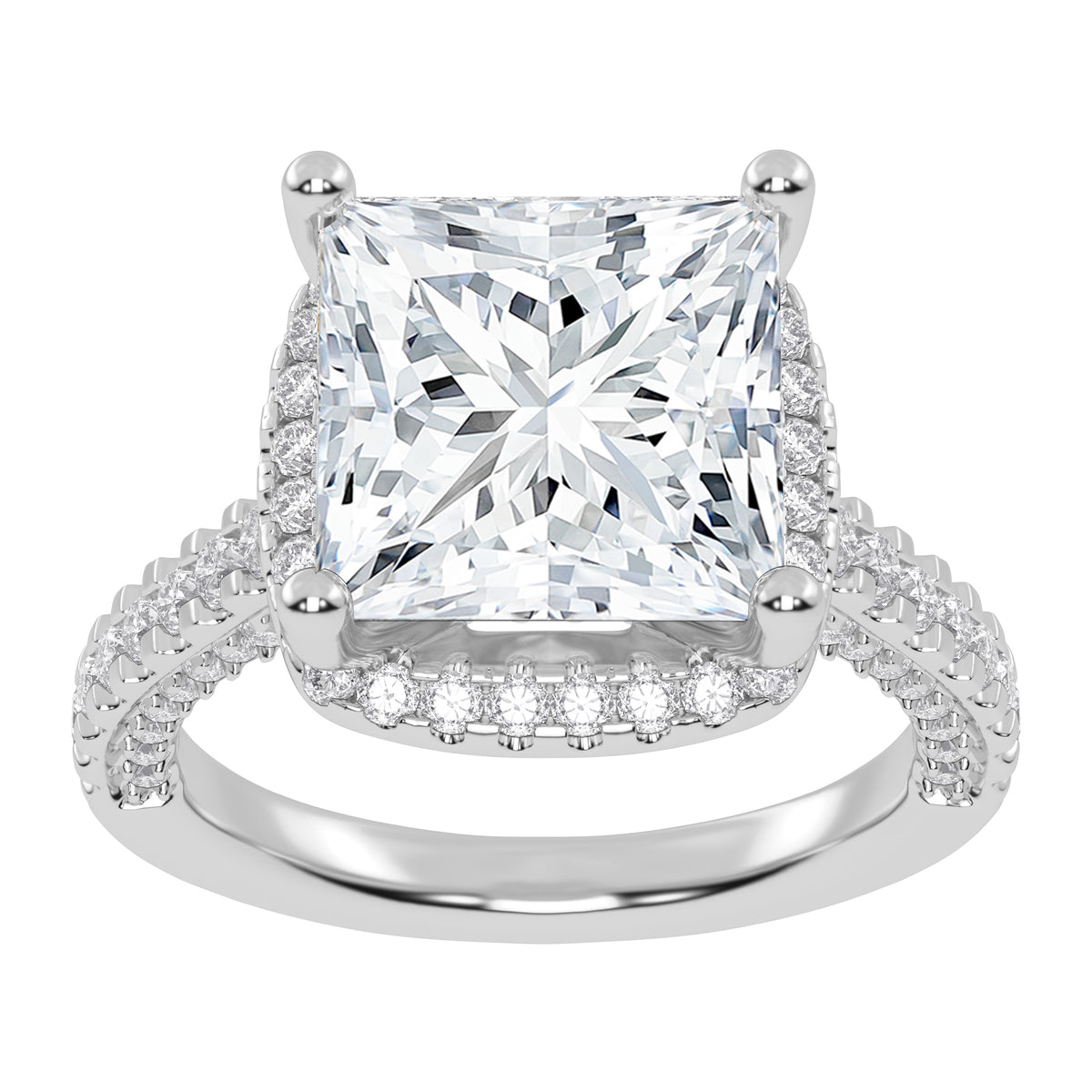 10K 4.76CT  Certified Lab Grown Diamond Engagement Ring 71161