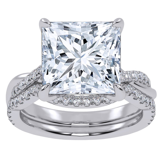 10K 4.33CT Certified Lab Grown DIAMOND BRIDAL SET 71163