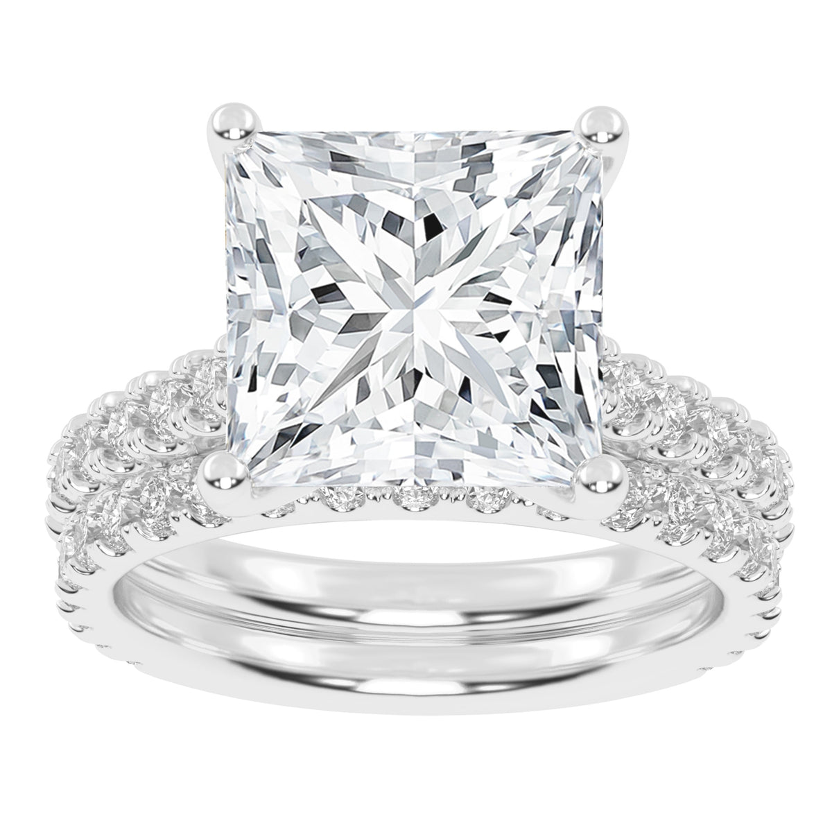 10K 5.00CT Certified Lab Grown DIAMOND BRIDAL SET 71164