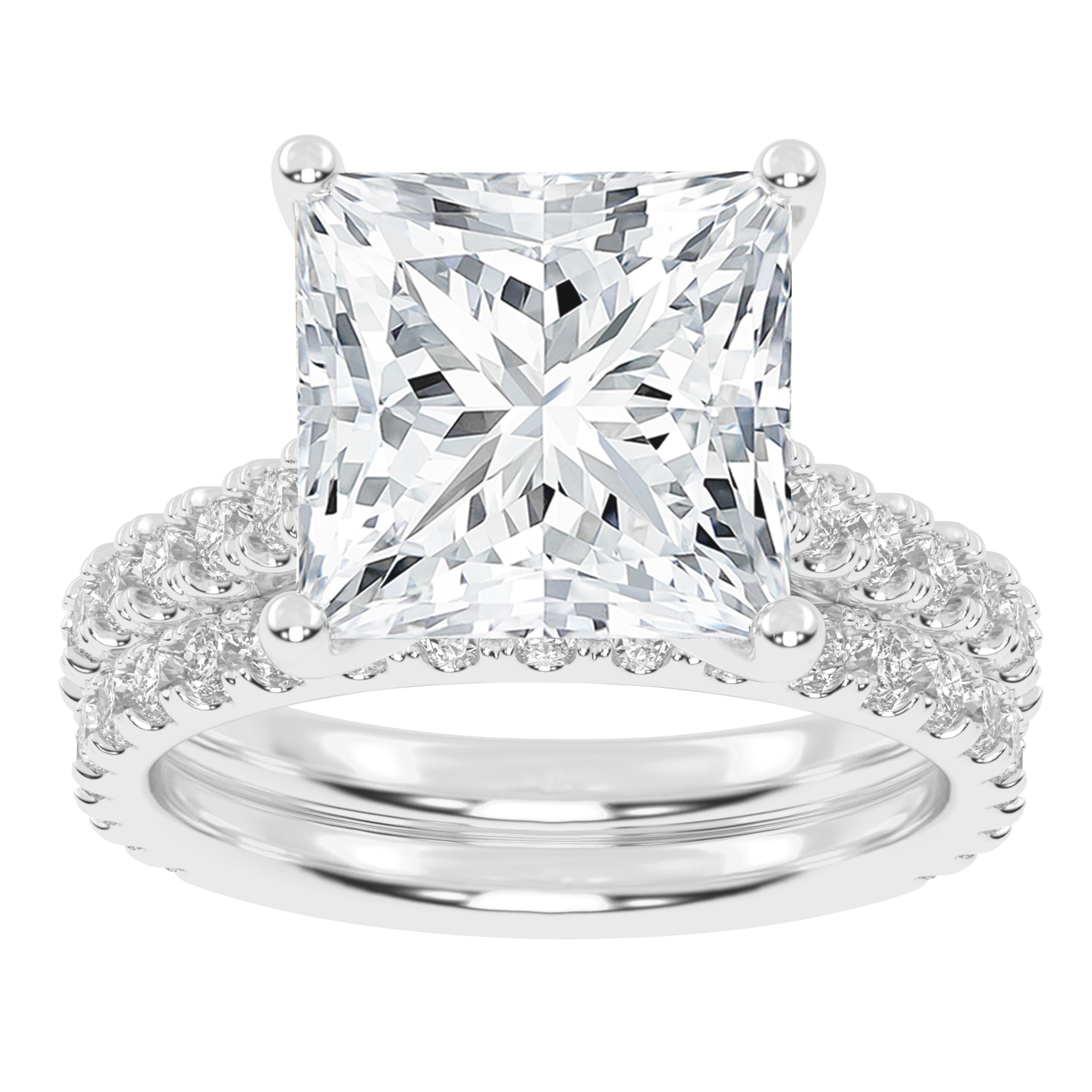 10K 5.00CT Certified Lab Grown DIAMOND BRIDAL SET 71164