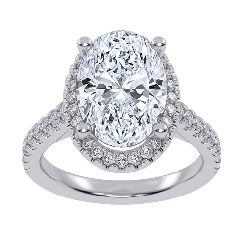 10K 4.55CT Certified Lab Grown Diamond Engagement Ring 71166