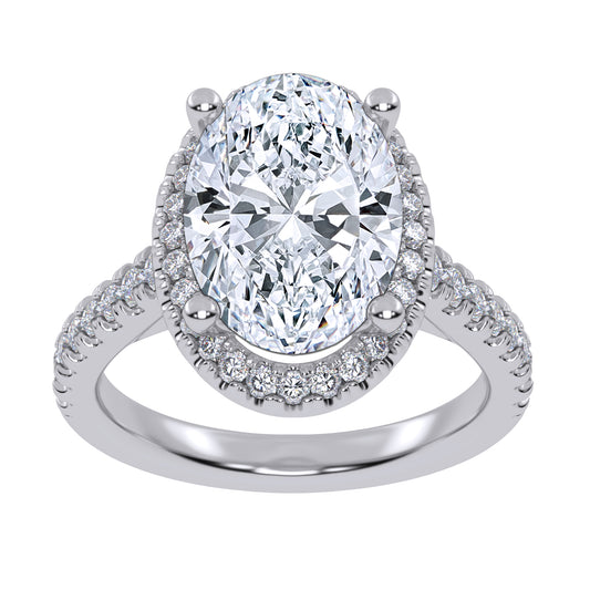 10K 4.55CT Certified Lab Grown Diamond Engagement Ring 71166