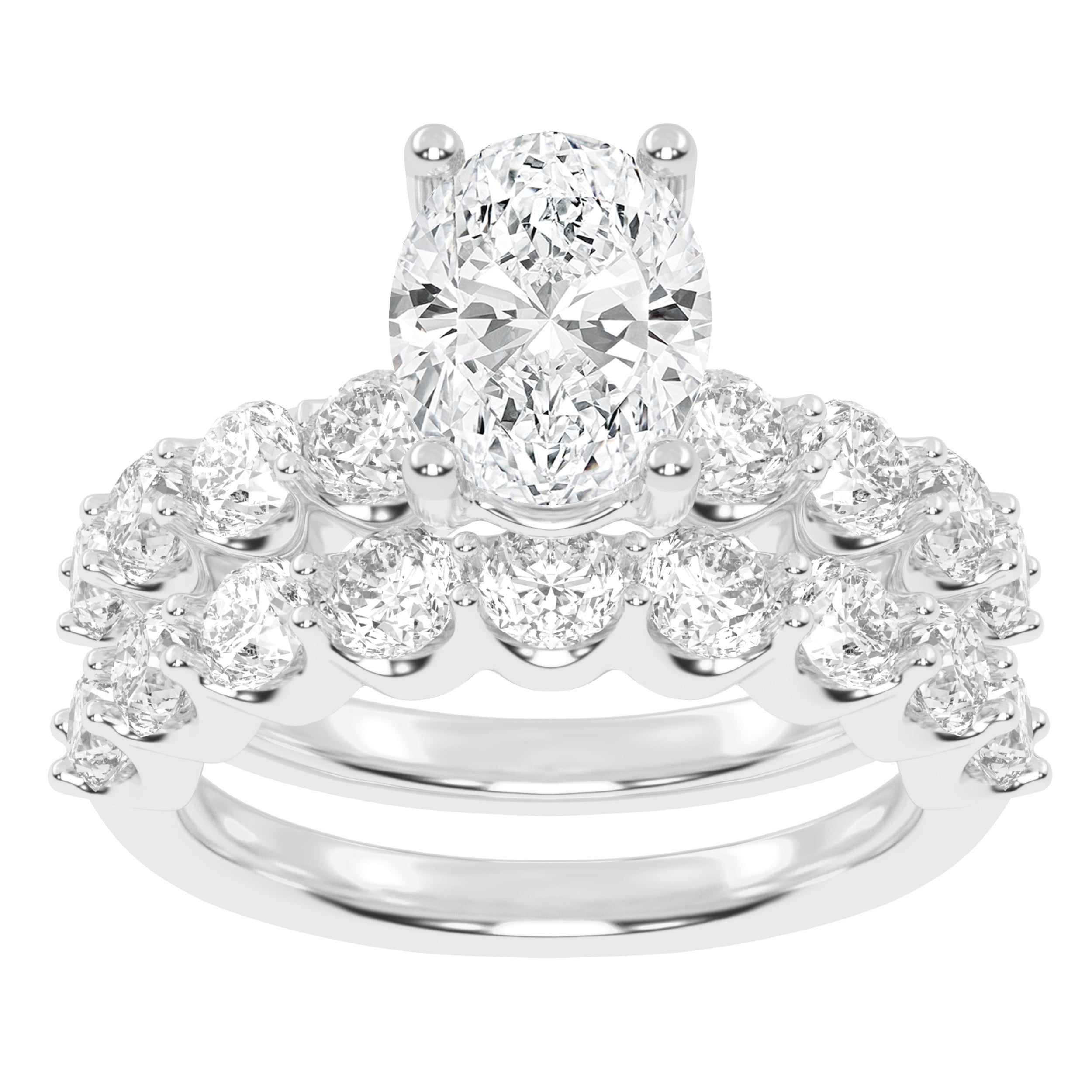 10K 6.51CT Certified Lab Grown DIAMOND BRIDAL SET 71174
